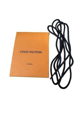 Louis Vuitton Shoe Ornage Envelope With Black Replacement Shoestrings Strings Lo